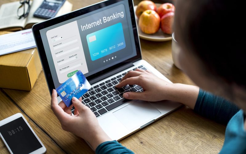 People purchsing goods e-commerce online shopping